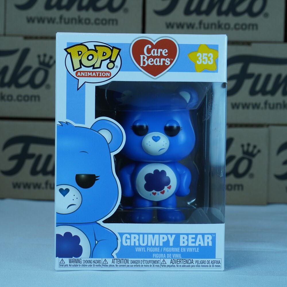 Funko Pop! Animation Care Bears Grumpy Bear #353 Blue Vinyl Figure New in Box